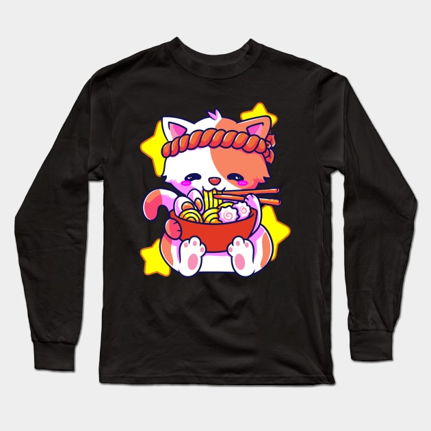 Anime Cat Kawaii Japanese stuff Anime Clothing Long Sleeve T-Shirt by aneisha